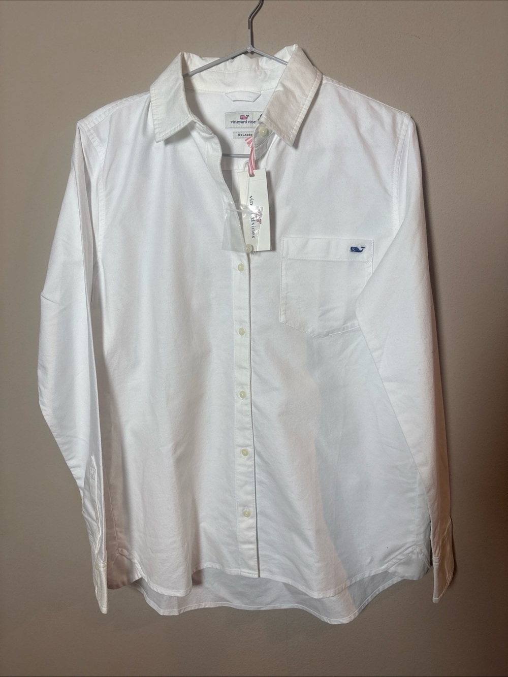 Vineyard Vines Oxford Chilmark Relaxed Button-Down White shirt Sz 6 Women’s NEW